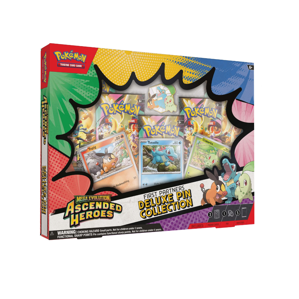 Mega Evolution Ascended Heroes - First Partners Deluxe Pin Collection