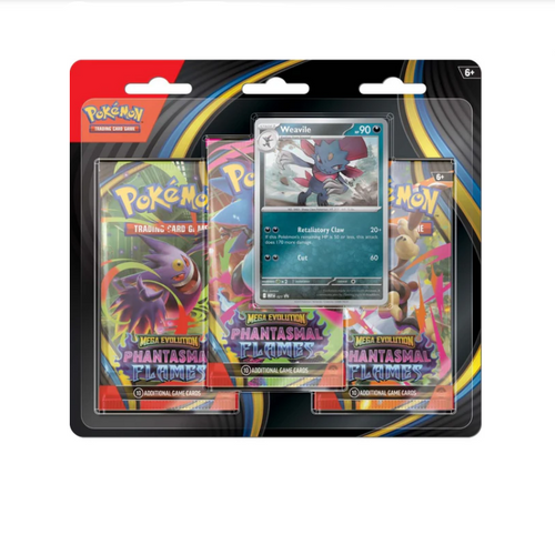 Mega Evolution - Phantasmal Flames Three-Booster Blister