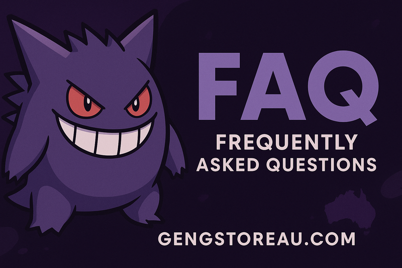 Can you please make a FAQ's image based off of Gengar and GengStoreAU.com